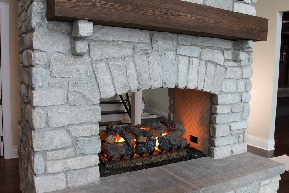 A fireplace
